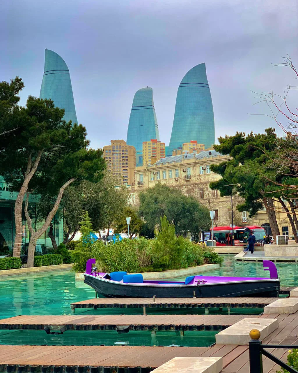 Baku gondola waterfront